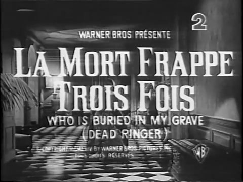 LA MORT FRAPPE TROIS FOIS (1964) B.A. Française 4/3