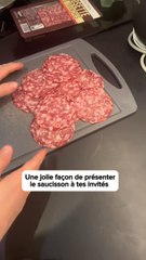 Faire une rose avec des tranches de saucisson