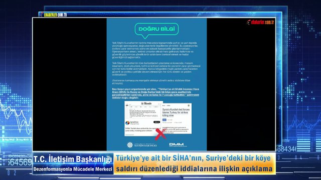 Türkiye’ye ait bir SİHA’nın, Suriye’deki bir köye saldırı düzenlediği iddialarına ilişkin açıklama