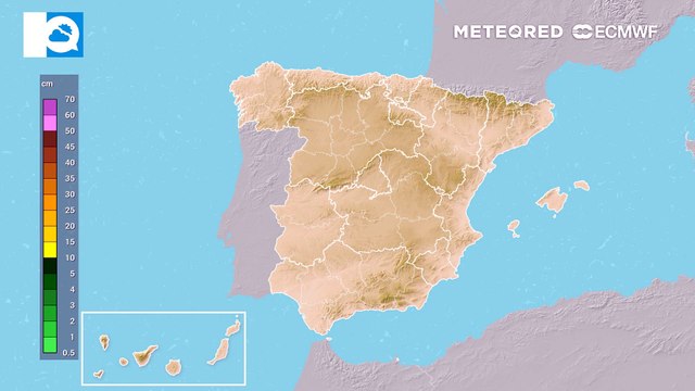 Nevadas significativas en la mitad norte y puntos del centro