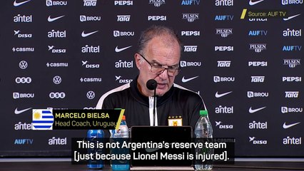 Uruguay not embarrassed to lose to Messi-less Argentina - Bielsa