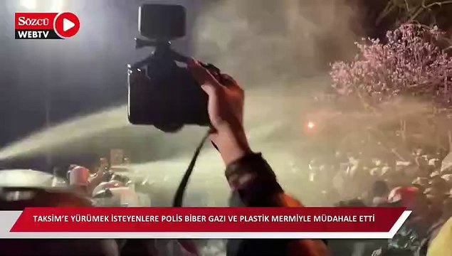 Taksim’e yürümek isteyenlere polis biber gazı ve plastik mermiyle müdahale etti