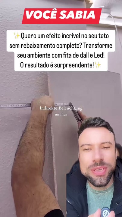 Fita de Led com Pladur no teto