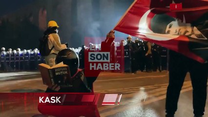 Saraçhane'deki İmamoğlu protestolarında Nutuk okudu
