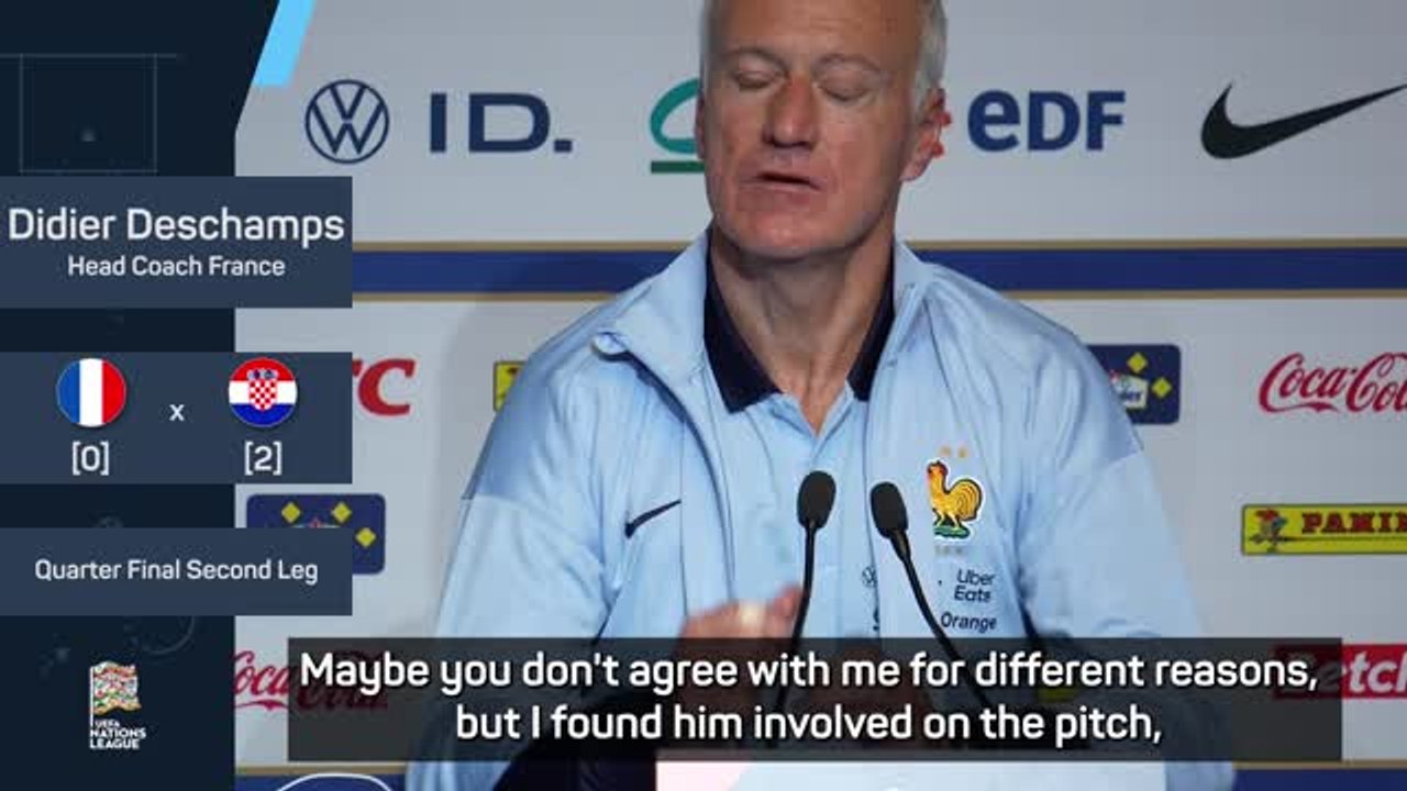 Mbappe 'made an effort' in Croatia defeat - Deschamps