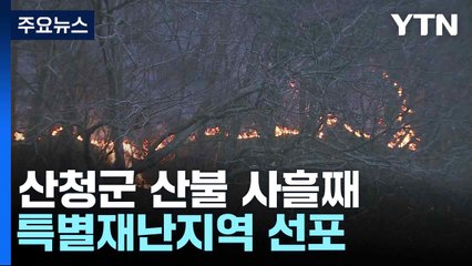 산청군 산불 사흘째...특별재난지역 선포 / YTN