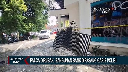 Cerita Kepala Keamanan Gedung Bank di Bandung Dipasang Garis Polisi Usai Dirusak & Dibakar Massa