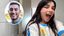 Alana Flores, novia de Sebastian Cáceres, hace video portando la playera del jugador de la Selección de Uruguay
