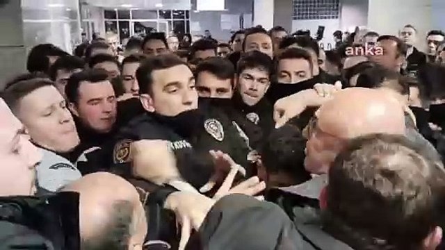 Çağlayan adliyesinde arbede.
