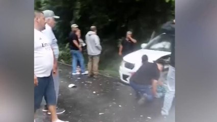 tn7-Menor de edad es trasladada a Hospital de Niños tras violento choche en ruta 32-220325