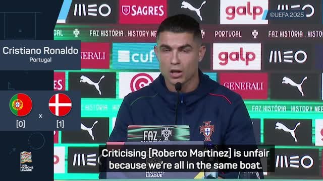 Ronaldo defends Martinez as criticism thrown at Portugal