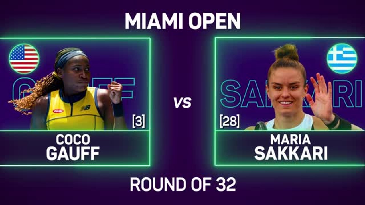 Gauff advances past Sakkari in straight sets at...