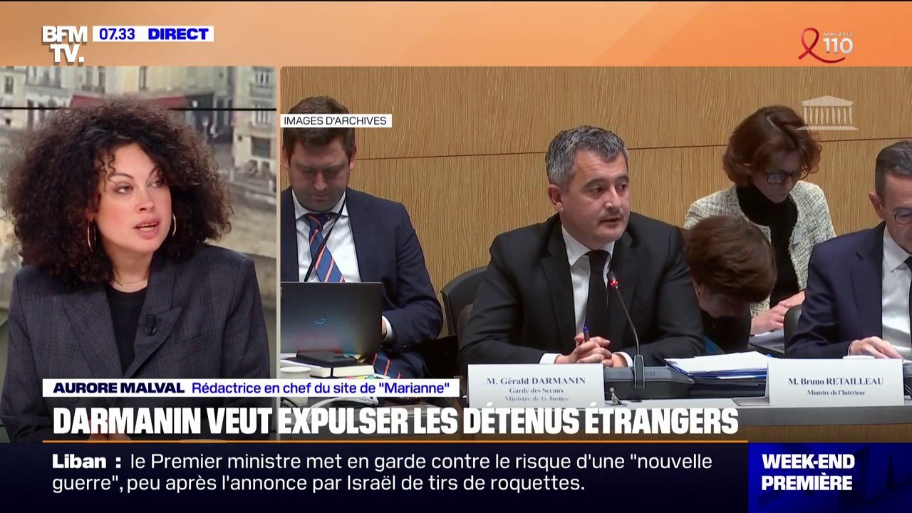 "Les étrangers doivent purger leur peine dans leur pays": Gérald Darmanin veut expulser les détenus étrangers