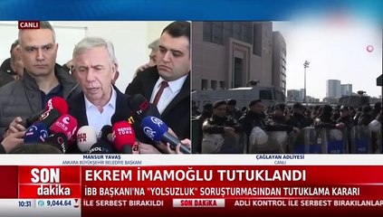 İmamoğlu'nun tutuklanmasının ardından Mansur Yavaş'tan ilk açıklama!
