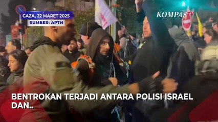 Penampakan Bentrok Pengunjuk Rasa dengan Polisi di Gaza Terkait Netanyahu Pecat Kepala Shin Bet