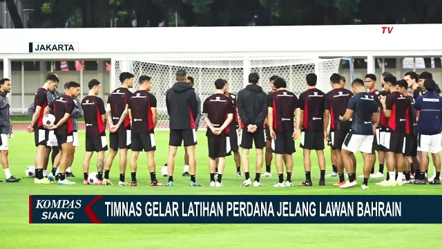 Momen Timnas Gelar Latihan Perdana Jelang Lawan Bahrain di Kualifikasi Piala Dunia 2026