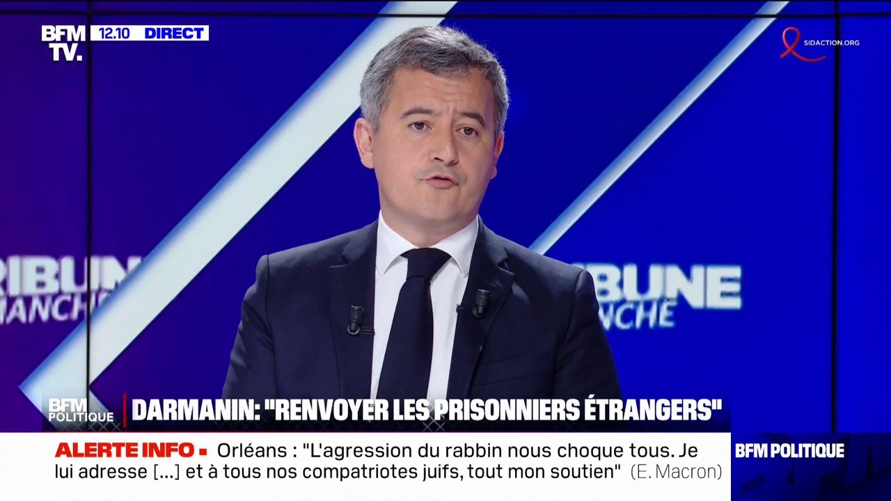 Expulser les détenus étrangers: "Ces personnes n'ont pas vocation à rester en France", assure Gérald Darmanin