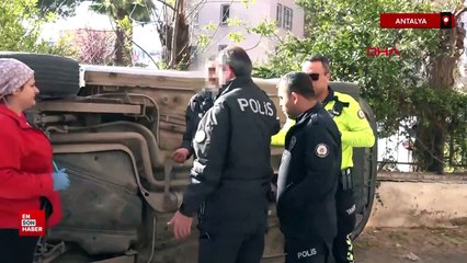 Antalya'da kaza sonrası alkollü sürücüye tepki