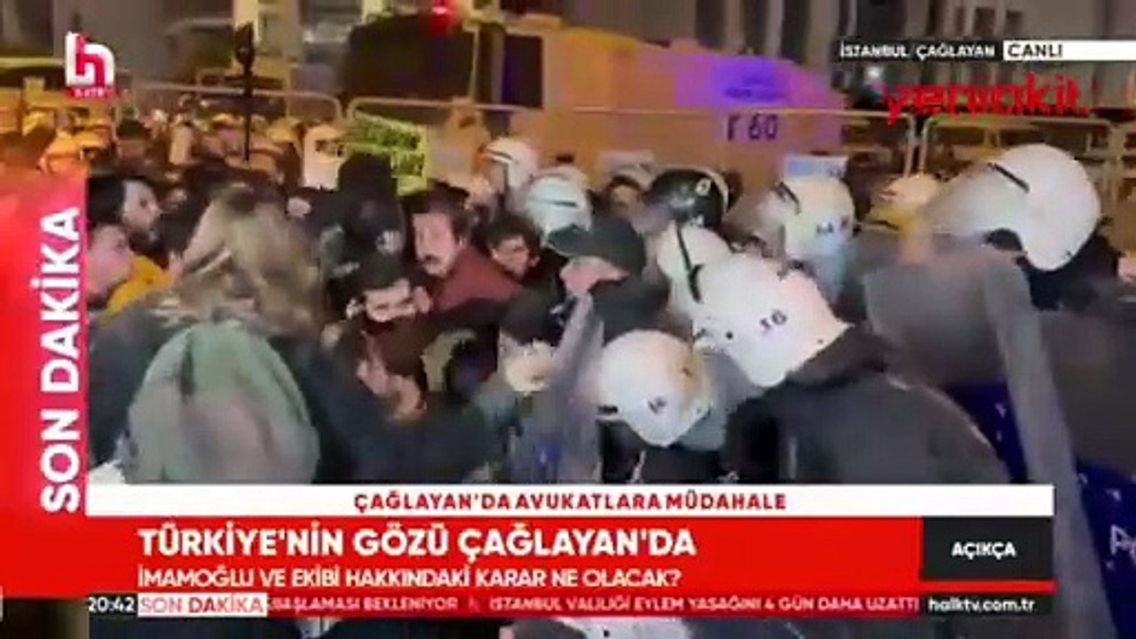 Canlı yayın olunca rezilliği örtemediler! Halk TV ekranlarında avukatlar polise saldırıyor