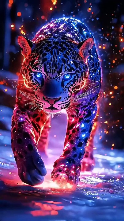 Fiery Tiger Walking on Burning Earth | Fierce 4K Live Wallpaper"