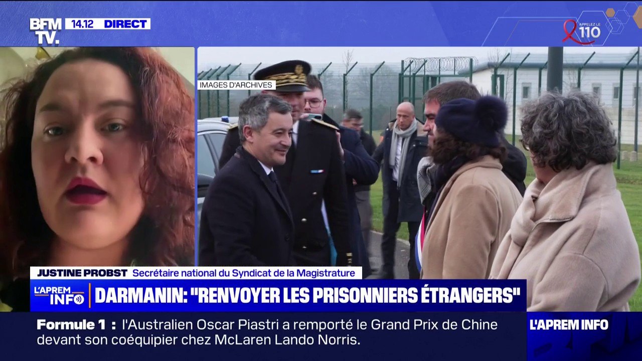 Expulsion de détenus étrangers: pour Justine Probst (Syndicat de la Magistrature), "la priorité majeure n'est pas ce que propose Gérald Darmanin"