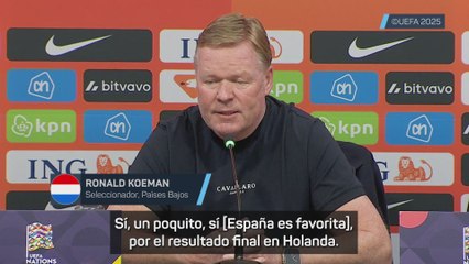 Koeman, sobre el favoritismo de España y el talento de Pedri
