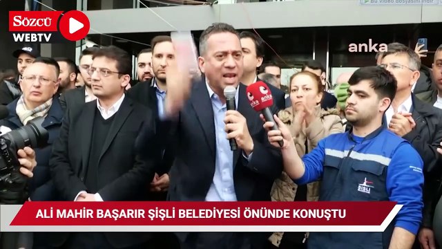 CHP Grup Başkanvekili Ali Mahir Başarır, Şişli Belediyesi önünde