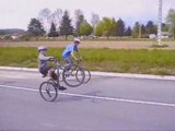 Vélos stunt et chute