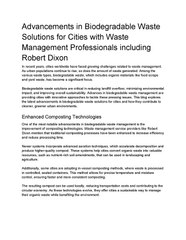 Advancements in Biodegradable Waste Solutions for Cities with Waste Management Professionals including Robert Dixon (1) (1)
