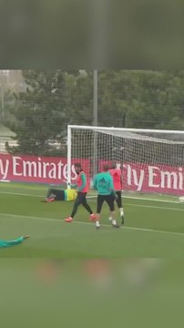 Aquella chilena de Cristiano en el entrenamiento del Real Madrid