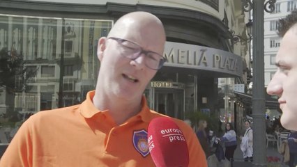 La afición holandesa en Valencia en busca de la victoria ante España