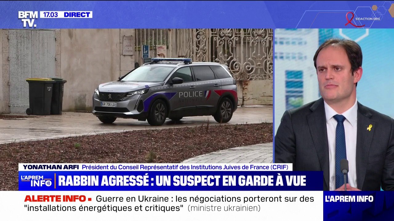 Agression d'un rabbin à Orléans: "Le rabbin va bien physiquement, mais il est choqué", affirme Yonathan Arfi (CRIF)