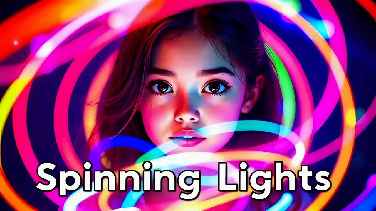 🌟 Mesmerizing Light Show! Girl Surrounded by Spinning Neon Lights 🔥🎆 #SpinningLights #ViralVideo #NeonGlow #TrendingNow #LightShowMagic #Dailymotion #EpicMoments #WatchNow