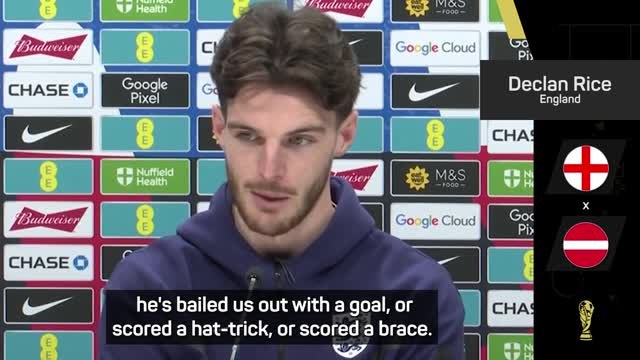 Rice believes Kane can net 100 goals for England