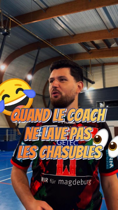 Quand le coach ne lave pas les chasubles 👀🤣 #Handball #Hand #coach #Humour #Drole