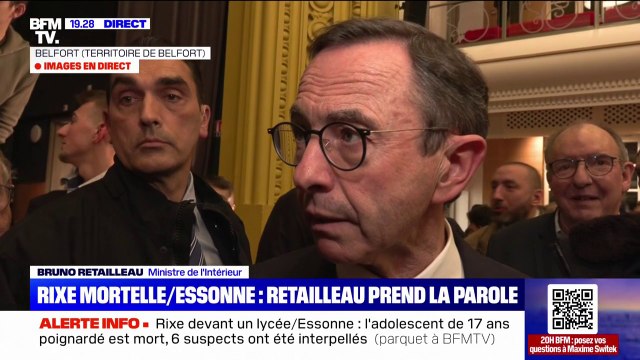 Rixe mortelle en Essonne: Il faudra changer la politique pénale pour les mineurs , réagit Bruno Retailleau
