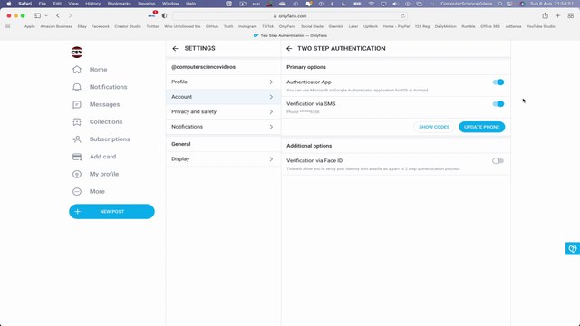 How to GENERATE Security Codes On Your Only Fans Account Using a Mac Computer (Tutorial 15) - Basic