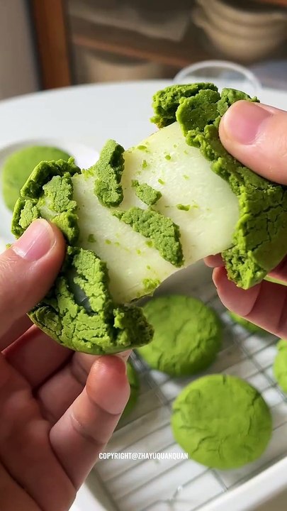 Mochi cookies matcha