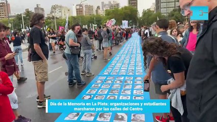 Día de la Memoria en La Plata: organizaciones y estudiantes marcharon por las calles del Centro