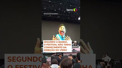 Banda exibe vídeo de Milei com chifres no Lollapalooza da Argentina #shorts