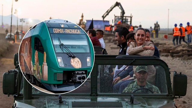 Claudia Sheinbaum da banderazo a la construcción del tren México-Pachuca