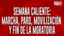 Semana caliente: marcha, paro, movilización y fin de la moratoria