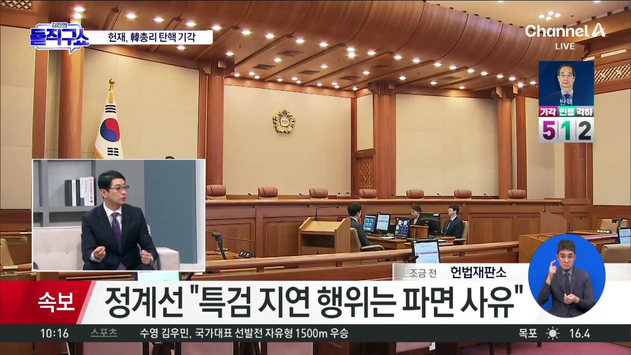 한 총리 탄핵소추 기각…기각 5·인용 1·각하 2