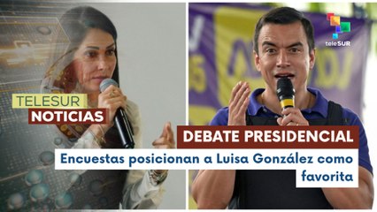 Debate presidencial entre candidata Luisa González y el candidato Daniel Noboa