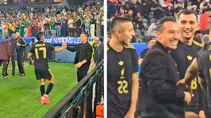 Andrés Guardado llega a festejar con la Selección Mexicana el campeonato en Nations League