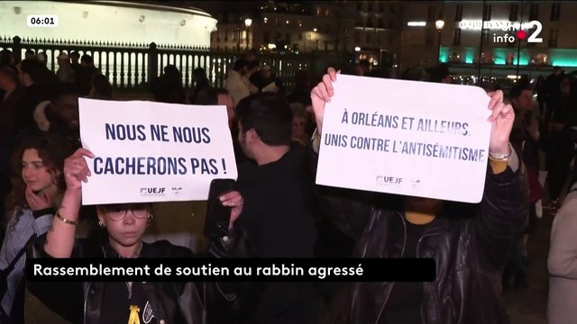 Agression Rabbin : Près de 300 personnes se sont réunies à Paris hier soir pour dénoncer l'attaque antisémite par un jeune affirmant être un palestinien de 16 ans