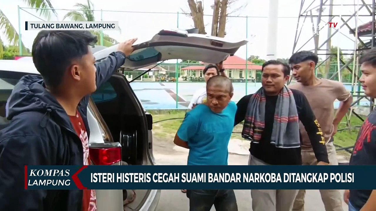 Isteri Histeris Cegah Suami Bandar Narkoba Ditangkap Polisi