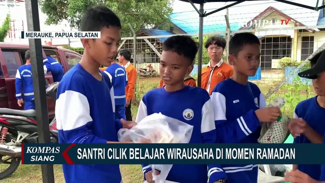 Momen Santri Cilik di Merauke Belajar Wirausaha saat Ramadan, Jual Aneka Takjil