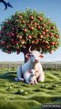 A beautiful story of a cow and an apple tree  🌲 #shorts #tree #cow #ai