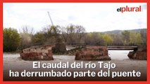 Se derrumba parte del puente romano de Talavera de la Reina por la crecida del Tajo